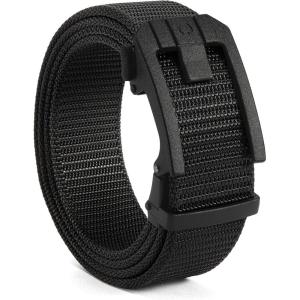 image:imageCHAOREN Ratchet Tactical Belt Men  15 Adjustable Nylon Web Belt  Quick Release for Work EDC Outdoor UseClassic Black