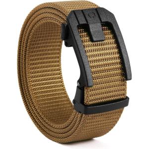 image:imageCHAOREN Ratchet Tactical Belt Men  15 Adjustable Nylon Web Belt  Quick Release for Work EDC Outdoor UseCoyote Bronze