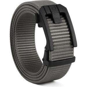 image:imageCHAOREN Ratchet Tactical Belt Men  15 Adjustable Nylon Web Belt  Quick Release for Work EDC Outdoor UseGrey