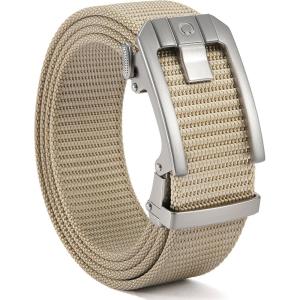 image:imageCHAOREN Ratchet Tactical Belt Men  15 Adjustable Nylon Web Belt  Quick Release for Work EDC Outdoor UseKhaki