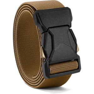 image:imageCHAOREN Tactical Belt Men  15 Stretch Belt for Work  Quick Release for Military Casual Jeans EDC HikingCoyote Brown