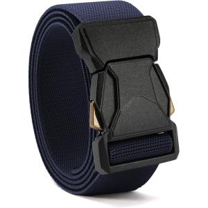 image:imageCHAOREN Tactical Belt Men  15 Stretch Belt for Work  Quick Release for Military Casual Jeans EDC HikingNavy