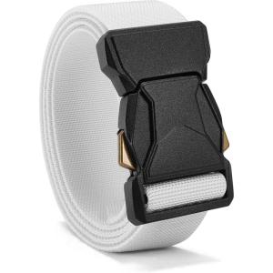 image:imageCHAOREN Tactical Belt Men  15 Stretch Belt for Work  Quick Release for Military Casual Jeans EDC HikingWhite