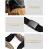image:imageCHAOREN Tactical Belt Men  15 Stretch Work Belt with Quick Release Zinc Alloy Buckle for Military Casual Jeans HikingGun  Black