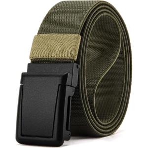 image:imageCHAOREN Tactical Belt Men  15 Stretch Work Belt with Quick Release Zinc Alloy Buckle for Military Casual Jeans HikingFrosted Matte  Army Green