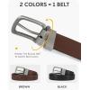 image:imageCHAOREN Reversible Mens Belt 1 Piece  Leather Belt Men for Dress Pants  Single Belt 2 ColorsBrownBlack