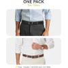 image:imageCHAOREN Reversible Mens Belt 1 Piece  Leather Belt Men for Dress Pants  Single Belt 2 ColorsBrownBlack