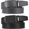 image:imageCHAOREN Mens Belt Leather Ratchet Belt 2 Pack  Customizable Fit Effortless Style 35mmImperial GreyBlack