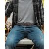 image:imageCHAOREN Work Belts for Men Heavy Duty  15 Full Grain Leather Belt Casual  Fully Adjustable Double ProngBrown