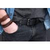 image:imageCHAOREN Work Belts for Men Heavy Duty  15 Full Grain Leather Belt Casual  Fully Adjustable Double ProngCasual Blacksilver