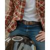 image:imageCHAOREN Work Belts for Men Heavy Duty  15 Full Grain Leather Belt Casual  Fully Adjustable Double ProngDark Brown
