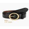 image:imageWomens Belt  CR Leather Belt Women Casual for Jeans Pants Dress  Belts with Gold Buckle for Women FashionBlack