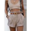 image:imageWomens Belt  CR Leather Belt Women Casual for Jeans Pants Dress  Belts with Gold Buckle for Women FashionTan