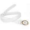 image:imageWomens Belt  CR Leather Belt Women Casual for Jeans Pants Dress  Belts with Gold Buckle for Women FashionWhite