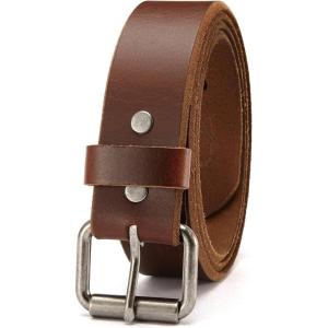 image:imageCHAOREN Work Belts for Men Heavy Duty  15 Full Grain Leather Belt Casual  Fully Adjustable Double ProngBrown Single Prong