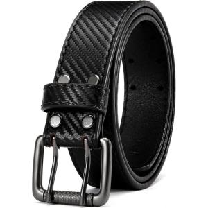 image:imageCHAOREN Work Belts for Men Heavy Duty  15 Full Grain Leather Belt Casual  Fully Adjustable Double ProngClassic Carbon Fiber