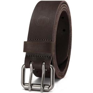 image:imageCHAOREN Work Belts for Men Heavy Duty  15 Full Grain Leather Belt Casual  Fully Adjustable Double ProngDark Brown