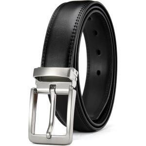 image:imageCHAOREN Mens Belt Leather  1 38 Dress Belts for Men  Considerate Gift for Work Business Casual JeansBlack 32mm