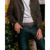 image:imageCHAOREN Ratchet Belts for Men  15 Mens Belt Genuine Leather for Causual Jeans  Customizable Style Versatile FitFull Grain Brown