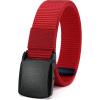 image:imageCHAOREN Baseball Boys Belt 125 Nylon Kids Tactical Belt Adjustable for Golf And SoftballRed
