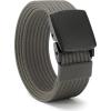 image:imageCHAOREN Nickel Free Web Belt Men  TSA Approved Non Metal Buckle Nylon Belt Travel with Confidence and Ease 38mmGrey