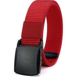 image:imageCHAOREN Baseball Boys Belt 125 Nylon Kids Tactical Belt Adjustable for Golf And SoftballRed