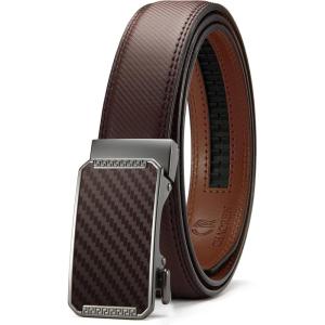 image:imageCHAOREN Mens Dress Belt  Mens Ratchet Belt Leather for Dress Pant  Micro Adjustable Belts Fit EverywhereBrown