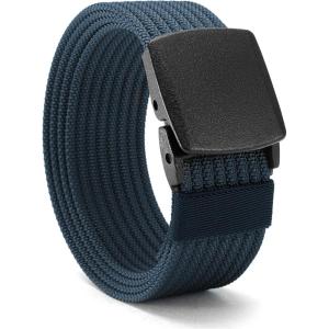 image:imageCHAOREN Nickel Free Web Belt Men  TSA Approved Non Metal Buckle Nylon Belt Travel with Confidence and Ease 38mmNavy