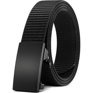 image:imageCHAOREN Ratchet Belts for Men  31mm Nylon Web Belt for Golf Tactical Work Casual Adjustable Webbing with Ratcheting BuckleBlack