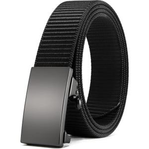 image:imageCHAOREN Ratchet Belts for Men  31mm Nylon Web Belt for Golf Tactical Work Casual Adjustable Webbing with Ratcheting BuckleBright Black