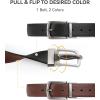 image:imageCHAOREN Reversible Belt Men 1 Piece  125 Leather Dress Belt  Trim to Fit for Elegant StyleBlackBrown