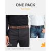 image:imageCHAOREN Reversible Belt Men 1 Piece  125 Leather Dress Belt  Trim to Fit for Elegant StyleBlackDark Brown