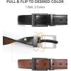 image:imageCHAOREN Reversible Belt Men 1 Piece  125 Leather Dress Belt  Trim to Fit for Elegant StyleBlackDark Brown