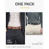 image:imageCHAOREN Reversible Belt Men 1 Piece  125 Leather Dress Belt  Trim to Fit for Elegant StyleBlackOrange Brown