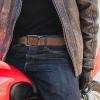 image:imageCHAOREN Reversible Belt Men 1 Piece  125 Leather Dress Belt  Trim to Fit for Elegant StyleLight BrownBlack Width 38mm