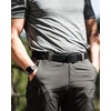image:imageCHAOREN 15 Nylon Ratchet Belts for Men  Adjustable Casual Work Belt with Slide Buckle  Trim to FitFrosted Matte  Black