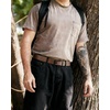 image:imageCHAOREN Ratchet Tactical Belt Men  15 Adjustable Nylon Web Belt  Quick Release for Work EDC Outdoor UseFrosted Matte  Brown