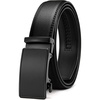 image:imageCHAOREN Leather Ratchet Belt for men 1 38 for Dress Pants  Micro Adjustable Belt Fit EverywhereBasic  Litchi Black