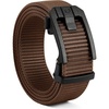 image:imageCHAOREN Ratchet Tactical Belt Men  15 Adjustable Nylon Web Belt  Quick Release for Work EDC Outdoor UseFrosted Matte  Brown