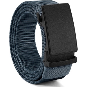 image:imageCHAOREN 15 Nylon Ratchet Belts for Men  Adjustable Casual Work Belt with Slide Buckle  Trim to FitFrosted Matte  Navy