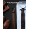 image:imageCHAOREN Leather Dress Belt Men 2 Pack  1 38 Mens Belts for Work Business Casual JeansBlackCognac
