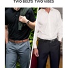 image:imageCHAOREN Leather Dress Belt Men 2 Pack  1 38 Mens Belts for Work Business Casual JeansBlackTan