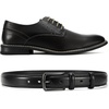 image:imageCHAOREN Leather Dress Belt Men 2 Pack  1 38 Mens Belts for Work Business Casual JeansBrownBlack 32mm