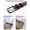 image:imageCHAOREN Leather Dress Belt Men 2 Pack  1 38 Mens Belts for Work Business Casual JeansBrownBlack 32mm