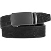 image:imageCHAOREN Mens Belt Leather Ratchet Belt  Customizable Fit Effortless Style 35mmElectroplated Silver  Full Grain Flower Black