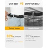 image:imageCHAOREN Mens Stretch Belt  1 38 Elastic Braided Golf Belt for Men  Stretchy Web Fit Summer Casual JeansBrown
