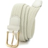 image:imageCHAOREN Mens Belt  Braided Stretch Golf Belt for Men 1 38 Gift for Golf Pants Casual Shorts JeansCream White