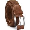 image:imageCHAOREN Mens Stretch Belt  1 38 Elastic Braided Golf Belt for Men  Stretchy Web Fit Summer Casual JeansBrown