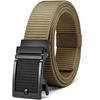image:imageYOETEY Ratchet Tactical Belt for Men  15 Military Nylon Web Belts for Heavy Duty Work  Slide Buckle Fit PantsClassic Buckle  Brown