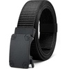 image:imageYOETEY Ratchet Tactical Belt for Men  15 Military Nylon Web Belts for Heavy Duty Work  Slide Buckle Fit PantsFrosted  Black